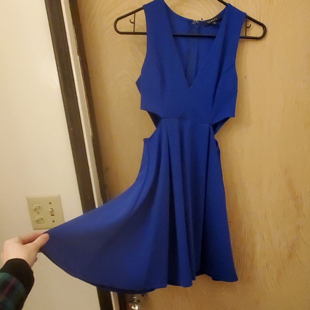 Blue Cutout Dress
